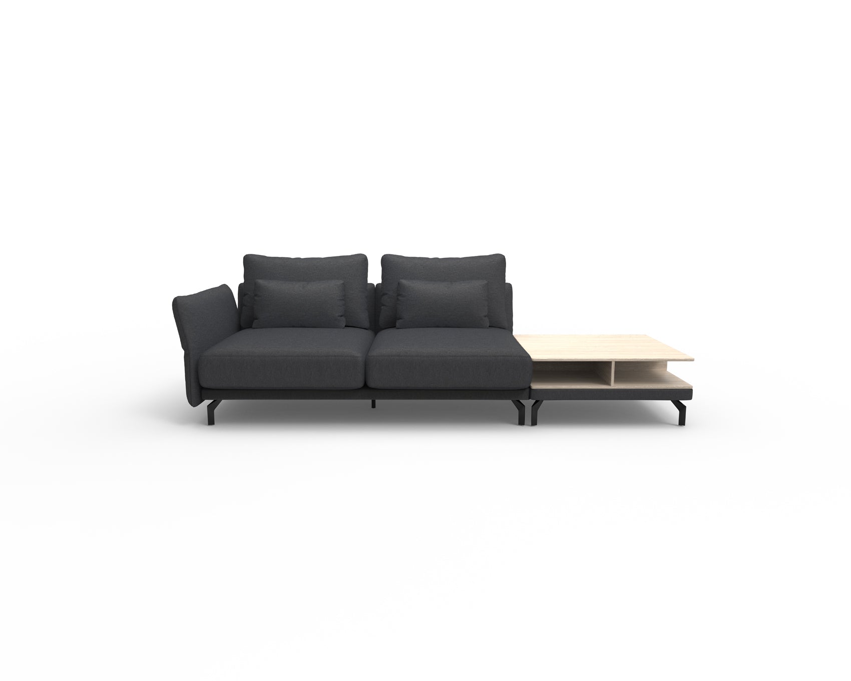 Seagull 2 Seater Sofa with Shelf Table (Right)